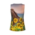 thumbnail image 3 of Rocae Horse Sunflowers for Women's Workout Tank Top Lightweight Sleeveless Fit Tops- Moisture-Wicking, BreathableMedium, 3 of 9
