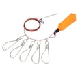 thumbnail image 4 of Fish Wire Rope Lock, Dry Quickly Live Fish Lock Portable PVC Wrap 5m Steel Wire Detachable With Foam Float Stick For Reservoir 5 Buckles, 4 of 8
