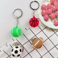 thumbnail image 3 of Mini llavero de baloncesto, fútbol, simulación de artículos deportivos, rugby, tenis, colgante, actividades, regalo, 3 of 5