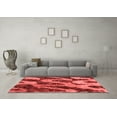 thumbnail image 3 of Ahgly Company Indoor Round Abstract Red Modern Area Rugs, 3' Round, 3 of 4