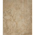 thumbnail image 2 of Camillo Procaccini 15x17 Black Ornate Wood Framed Double Matted Museum Art Print Titled - The Birth of Saint Francis of Assisi (1555-1629), 2 of 5