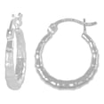 thumbnail image 1 of Arete Para Mujer Inflado De Plata Ley 925 Pulido De 15 Mm, 1 of 3