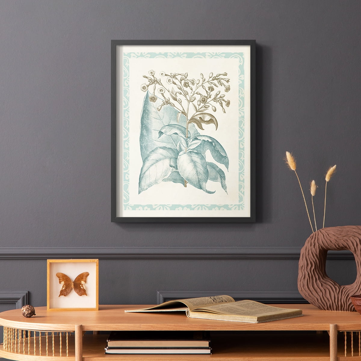 Willow Blue Besler I Framed Print - Solid Wood in Single Picture Frame Solid Wood 2 Framed Print