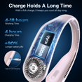thumbnail image 3 of Ventilador de cuello Hotsales, sin aspas, recargable, 6000 mAh, 3 velocidades, 3 of 9