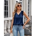 thumbnail image 7 of Zeagoo Tank Top Woman V Neck Dressy Casual Silk Satin Camisole 2025 Summer Sleeveless Outfits for Women, 7 of 7