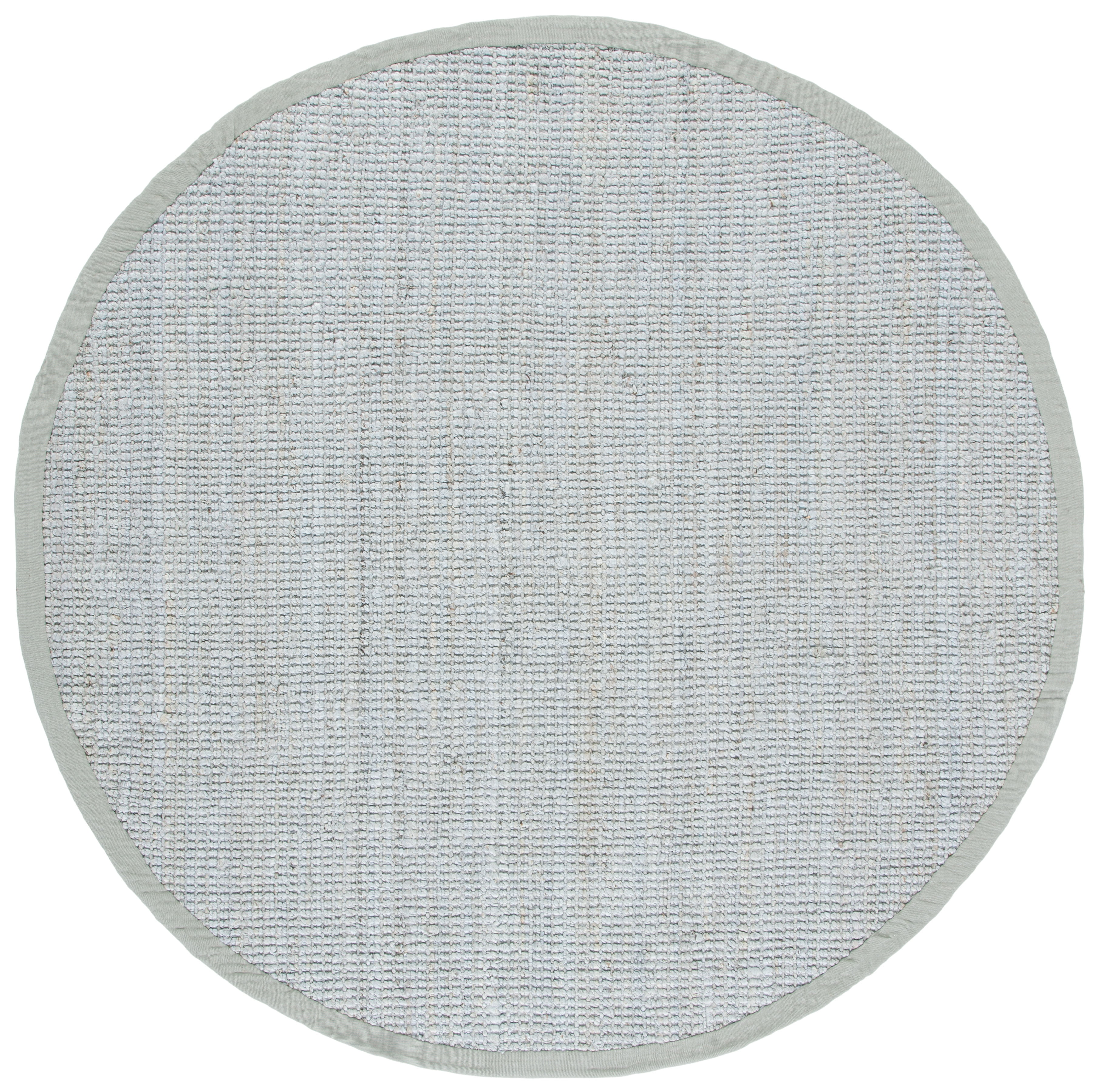 SAFAVIEH Natural Fiber Milica Solid Area Rug, Gray, 4' x 4' Round - Scandinavian Design, Grey, Jute, Hand Woven Pattern, Ideal for Entryway, Kitchen, Living Room, Office