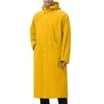 thumbnail image 2 of BXINGOHAI Men's Long Rain Jacket Windbreaker Waterproof Lightweight Packable Running Hiking Cycling Golf Rain Coat with Hood Yellow M, 2 of 7