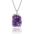 thumbnail image 1 of Amethyst Healing Crystal Necklace Natural Raw Amethyst Quartz Crystal Cluster, 1 of 4