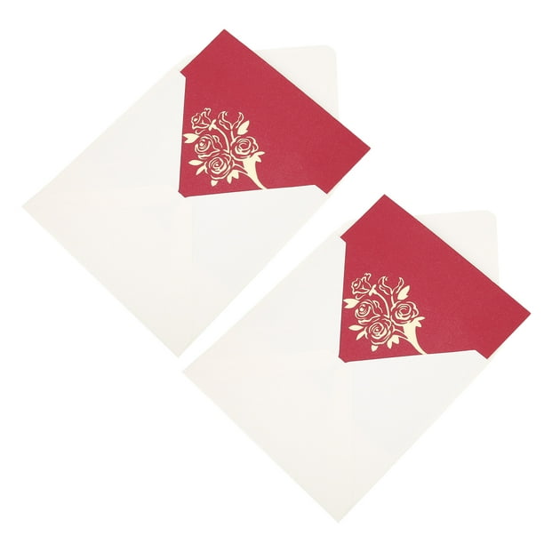 VGEBY 3D Carte de Voeux, Carte Pop Up, 2pcs Pop Up Cartes Arbre Rouge Papier d'Invitation 3D avec Enveloppes pour Anniversaire de Mariage