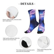 Unisex Rainbow Glitter Double Helix Novelty Ankle Socks Colorful ComfortSoft Lightweight Sports Athletic Socks