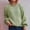 Green, variant on Juslio Women Sweaters Pullovers Sweaters Solid Crew Neck Knit Fashion Blue