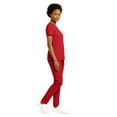 thumbnail image 3 of Hey Collection Women’s 5-Pocket Anti-Wrinkle Medical Scrub Set – V-Neck Top & Straight Leg Pants, Comfortable Flexible Nursing Uniforms, 3 of 5