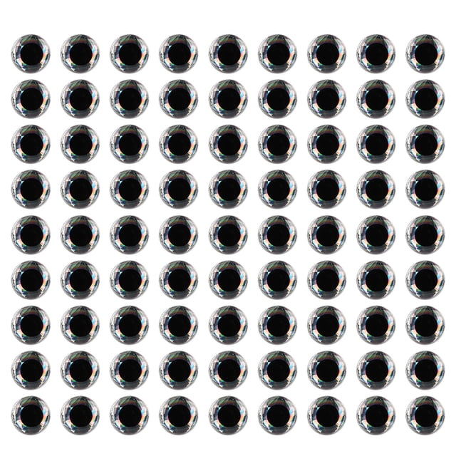 Graflsoa 100pcs 3D Fishing Lure Eye Stickers, Silver 7mm, Epoxy Material, Optional Colors & Sizes, Lightweight Accessory for Enhanced Lures