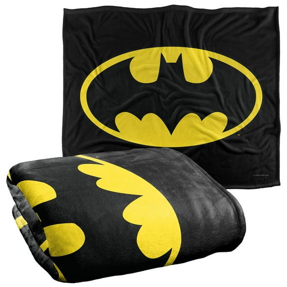 Batman Classic Logo Officially Licensed Silky Touch Super Soft Throw Blanket 50' x 60'