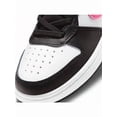 thumbnail image 6 of Nike Court Borough Mid 2 Little Kids' Black/Pink Shoes  size 2 y, 6 of 7