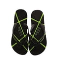 thumbnail image 4 of RKSTN Green Mens Slippers Flat Flip Flops Trendy Color Block Round Toe Open Toe Soft Sole Lightweight Durable Summer Beach Slippers, 4 of 4
