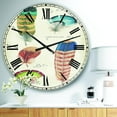 thumbnail image 3 of Designart Feathers Cottage Family II 23" x 23" Analog Round Traditional Wall Clock, CLM31135-C23, 3 of 3