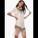 thumbnail image 5 of Vestido para Mujer - Cuello en V, Crochet, Mezcla de Algodón, para Playa y Verano. Albaricoque Talla Única, 5 of 8