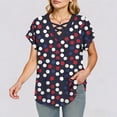 thumbnail image 6 of YUGYXL Short Sleeve Shirts for Women Spring Tops for Women V Neck Criss Cross Tees Womens Summer Tops Black Top XXL, 6 of 9