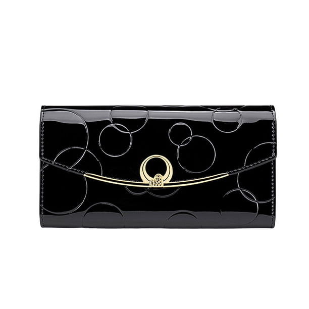 Cartera de cuero Sonducket para mujer elegante tarjetero gran capacidad bolsillo con cremallera