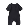 thumbnail image 2 of Douhoow Newborn Baby Short Sleeve Romper Ribbed Solid Color Cotton Jumpsuits O-Neck Button Playsuit, 2 of 4