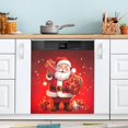 thumbnail image 4 of Christmas Santa Claus Dishwasher Magnet Covers for The Front Magnetic Dishwasher Cover Home Cabinet Decals 20" x 26" Refrigerator Door Home Decor, 4 of 5