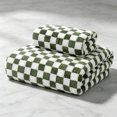 thumbnail image 3 of Checkered Towels, Soft Large Towels Quick Dry for Beach Pool Swim Bathroom Spa Shower Gym,29.53x13.78 Inch(Green), 3 of 5