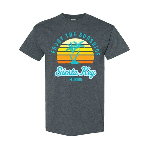 Inktastic Summer Enjoy the Sunshine Siesta Key Florida in Blue T-Shirt