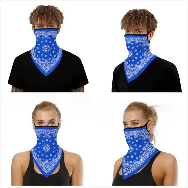 Bohemian Style 3D Printing Outdoor Bicycle Motorcycle Riding Hanging Ear Triangle Towel Windproof And Dustproof Mask Sports ScarfYcs011506Nosize Gao Jinjia unisex
