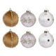 thumbnail image 1 of 6PC Fabric-Wrapped Foam Christmas Balls Elegant Decorations For Christmas Tree, 1 of 5
