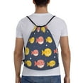thumbnail image 2 of Bingfone Cute Puffer Fish Drawstrings Backpacks Bags For Men Women Gym Drawstrings Bag, 2 of 9