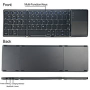 Keyboard, Bluetooth Keyboard Touchpad Foldable Tri-fold Wireless For