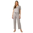thumbnail image 2 of 2 Pack 32 Degrees Women's Cool Lightweight Relaxed Fit Sleep Pant - Ghost Grey Heather - Medium, 2 of 4