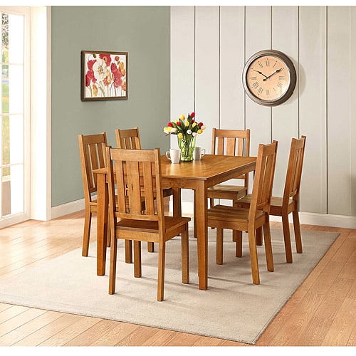 better homes and gardens bankston 7 piece dining set honey