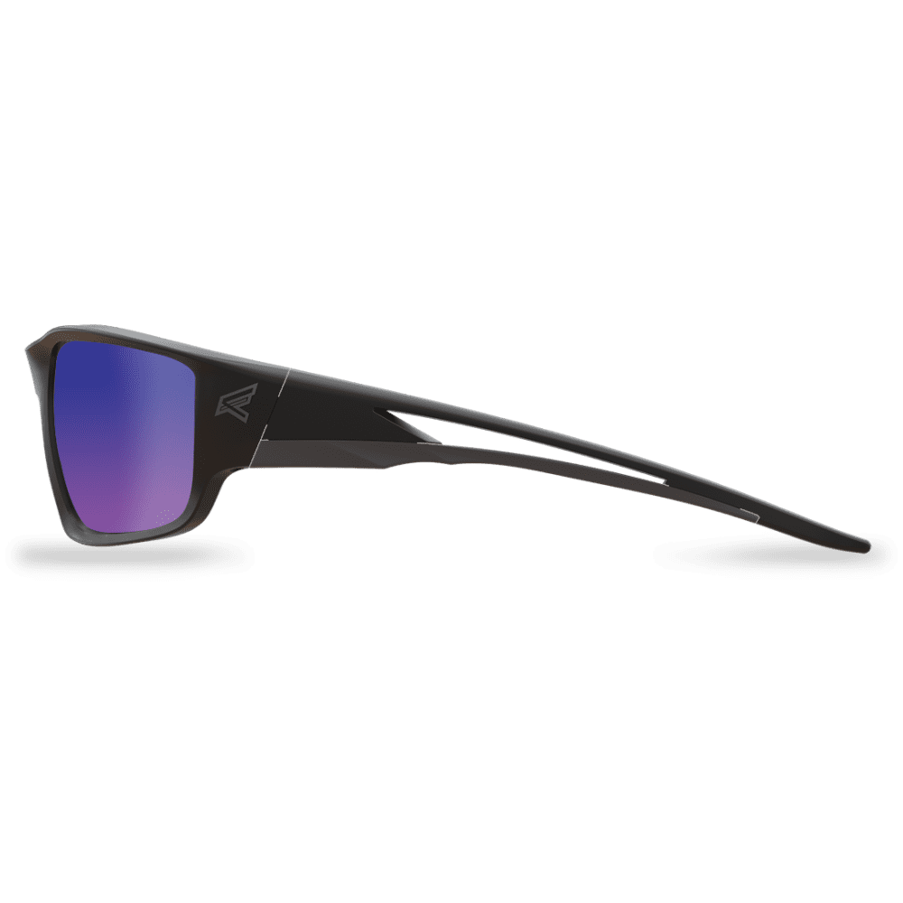 Edge Eyewear Kazbek Polarized Safety Glasses Blue Lens Black Frame 1 pc.