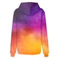 thumbnail image 4 of Stichou Hoodies For Women Tie Dye Gradient Sweatshirts Baggy Drawstring Hooded Pullover 2025 Fall Casual Tops With Pocket Orange M, 4 of 6