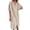 Beige, variant on Purcolt Oversized Linen Dress for Women, Casual Buttons Down Roll-up Sleeve T Shirt Dress Loose Fit Flowy Maxi Long Dress Loungewear