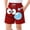Red, variant on Momihoom Kids' Playful Cartoon Bubble-Blowing Print Drawstring Shorts, Lightweight Summer Casual Shorts for Boys and Girls