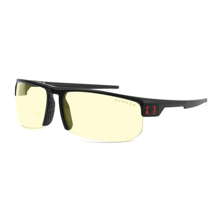 GUNNAR TORPEDO Gaming Glasses Onyx Frame (Amber Lens) Tint 65% Blue Light & 100% UV Protection, TOR-00101