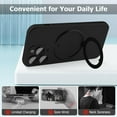 thumbnail image 3 of Compatible with iPhone 14 Pro Max Case with Magnetic Ring Holder [Compatible with Magsafe & Camera Lens Protector] Soft TPU Shockproof Kickstand Phone Case for iPhone 14 Pro Max Black, 3 of 12