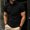 Black, variant on WIZUTIZ Men's Button-Down Shirt Solid Color Short Sleeve Turndown Collar Everyday Shirt Moisture Wicking Breathable Lightweight Summer Sports Top