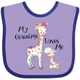 thumbnail image 3 of Inktastic My Grandma Loves Me Giraffe Boys or Girls Baby Bib, 3 of 4