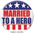 thumbnail image 5 of Beistle BT007 Patriotic"Married To A Hero" Cardstock Button, Multicolor, 5 of 7