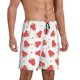 thumbnail image 2 of Balery Hand Drawn Strawberry Pantalones cortos de pijama de punto de algodón para hombre con cinturilla y bolsillos-3X-Large, 2 of 6