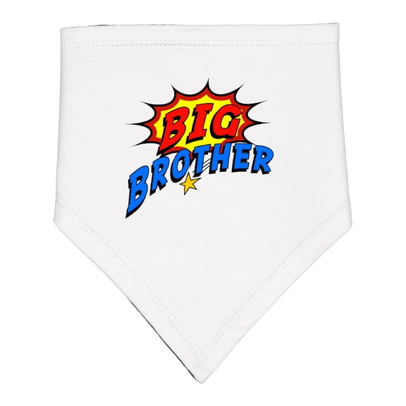 Inktastic Big Brother Superhero Baby Bandana Bib