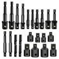 thumbnail image 1 of 24PCS Adaptateur d'Extension d'Impact et de Prise H-ex Tige Foret Bit Socket Kit Portable, 1 of 7
