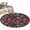 Dark Purple Red Orange, variant on Round Rugs 4Ft, Orange Green Spring Floral Round Area Rug Washable Indoor Throw Carpet, Vintage Botanical Summer Flower Soft Non Slip Circle Rug for Kitchen Nursery Room Home Decor Aesthetic