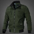thumbnail image 2 of Men's jacket casual trendy handsome slim cargo jacket cotton military top, 2 of 4