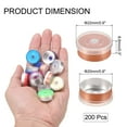 thumbnail image 2 of Uxcell 20mm Flip Off Caps 200PCS Seals Burr-Free Flip Off Top Caps for Glass Vial Freeze-Dried Bottles, Clear/Matte Gold, 2 of 6