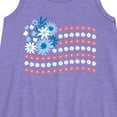 thumbnail image 2 of Instant Message - Floral USA Flag - Toddler & Youth Girls A-line Dress, 2 of 5